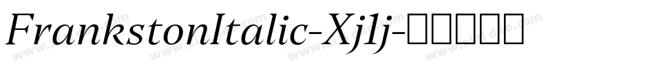 FrankstonItalic-Xj1j字体转换