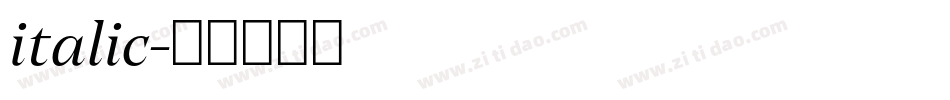 italic字体转换