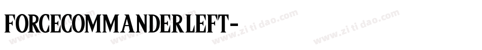 forcecommanderleft字体转换