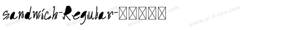sandwich-Regular字体转换