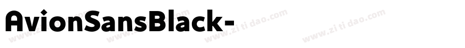 AvionSansBlack字体转换