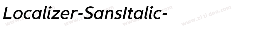 Localizer-SansItalic字体转换