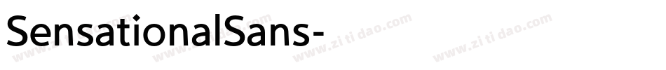 SensationalSans字体转换