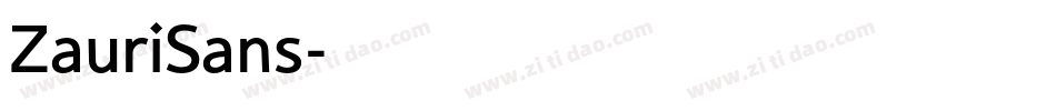 ZauriSans字体转换