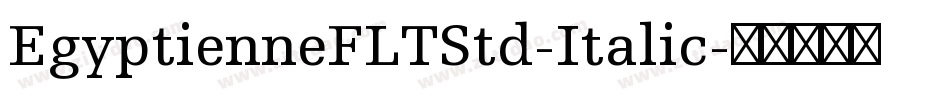 EgyptienneFLTStd-Italic字体转换