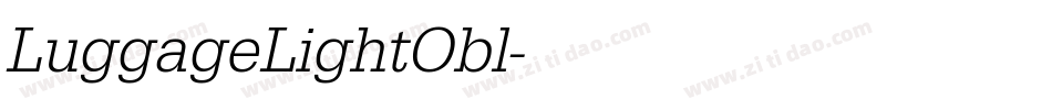 LuggageLightObl字体转换