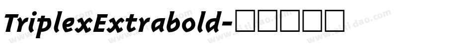 TriplexExtrabold字体转换