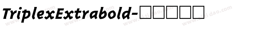 TriplexExtrabold字体转换