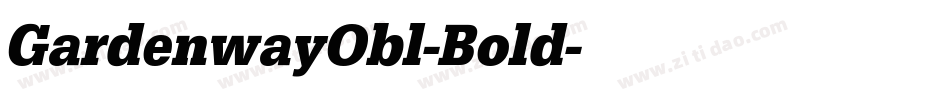 GardenwayObl-Bold字体转换