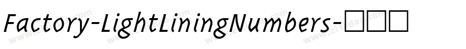Factory-LightLiningNumbers字体转换