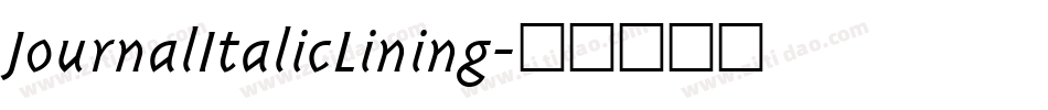 JournalItalicLining字体转换