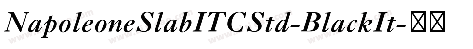 NapoleoneSlabITCStd-BlackIt字体转换