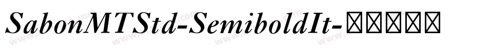 SabonMTStd-SemiboldIt字体转换