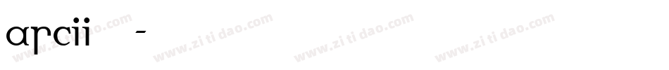 ascii字体字体转换
