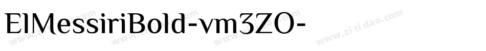ElMessiriBold-vm3ZO字体转换