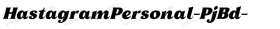 HastagramPersonal-PjBd字体转换