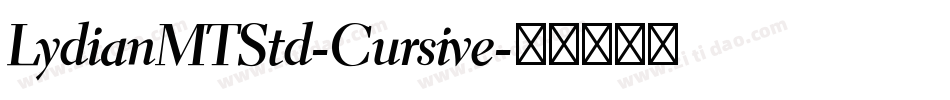 LydianMTStd-Cursive字体转换