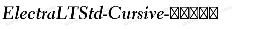 ElectraLTStd-Cursive字体转换