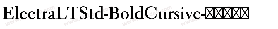 ElectraLTStd-BoldCursive字体转换