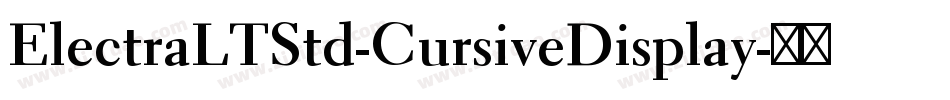 ElectraLTStd-CursiveDisplay字体转换
