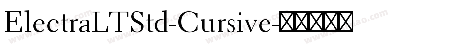 ElectraLTStd-Cursive字体转换