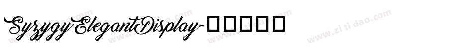 SyzygyElegantDisplay字体转换