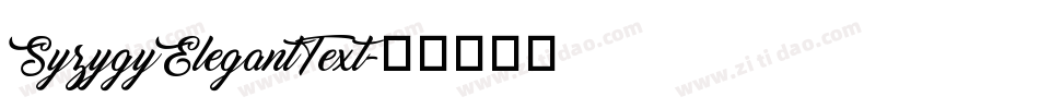 SyzygyElegantText字体转换