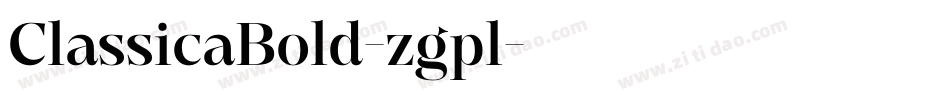ClassicaBold-zgpl字体转换