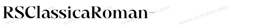 RSClassicaRoman字体转换
