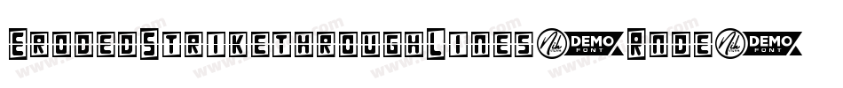 ErodedStrikethroughLines-Rnde字体转换