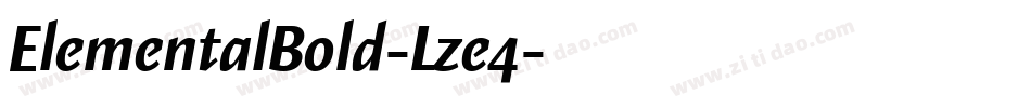 ElementalBold-Lze4字体转换