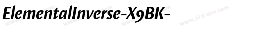 ElementalInverse-X9BK字体转换