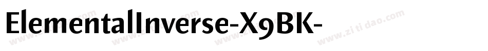 ElementalInverse-X9BK字体转换