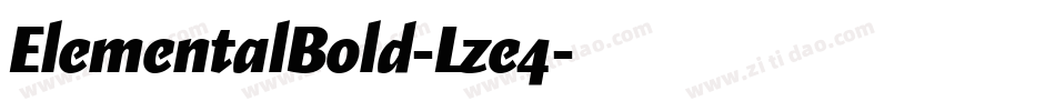 ElementalBold-Lze4字体转换