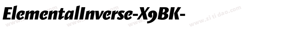 ElementalInverse-X9BK字体转换