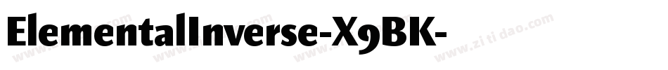 ElementalInverse-X9BK字体转换