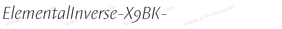 ElementalInverse-X9BK字体转换