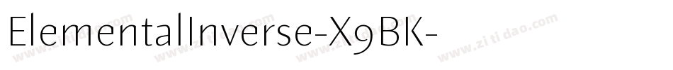 ElementalInverse-X9BK字体转换