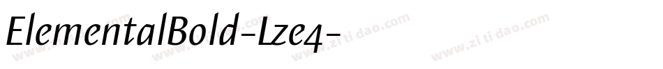 ElementalBold-Lze4字体转换
