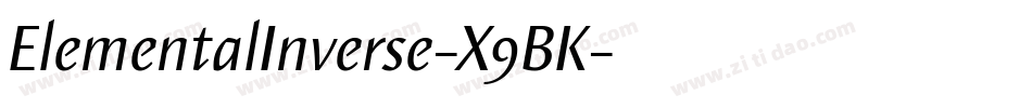 ElementalInverse-X9BK字体转换