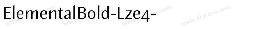 ElementalBold-Lze4字体转换