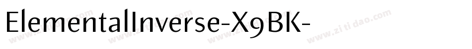 ElementalInverse-X9BK字体转换