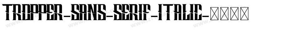 Tropper-Sans-Serif-Italic字体转换