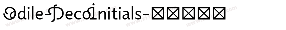 Odile-DecoInitials字体转换