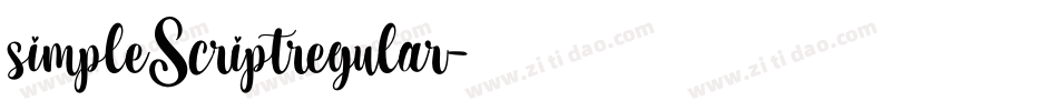simpleScriptregular字体转换