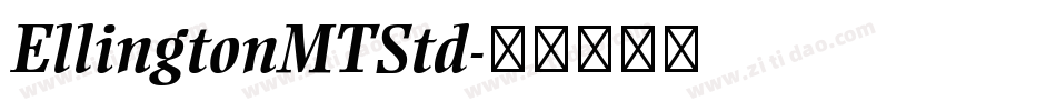 EllingtonMTStd字体转换