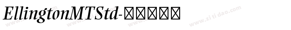 EllingtonMTStd字体转换