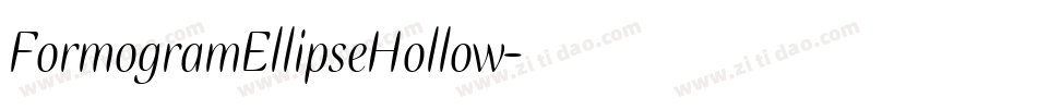 FormogramEllipseHollow字体转换