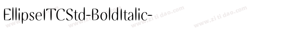 EllipseITCStd-BoldItalic字体转换