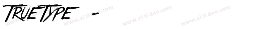 TrueType字体字体转换